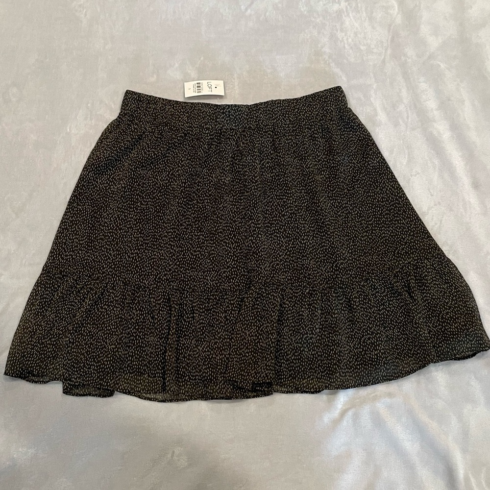 NWT Loft black and gold skirt